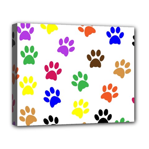 Pawprints Paw Prints Paw Animal Deluxe Canvas 20  X 16  (stretched) by Sapixe