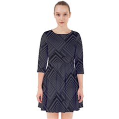 Diagonal Square Black Background Smock Dress by Sapixe