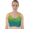 Waves Texture Velvet Racer Back Crop Top View1