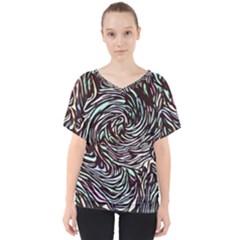 Stained Glass V-neck Dolman Drape Top by Mariart