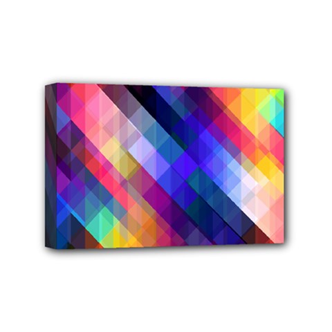 Abstract Background Colorful Pattern Mini Canvas 6  X 4  (stretched) by Bajindul