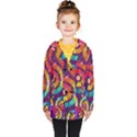 Abstract Background Spiral Colorful Kids  Double Breasted Button Coat View1