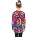 Abstract Background Spiral Colorful Kids  Double Breasted Button Coat View2