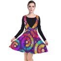 Abstract Background Spiral Colorful Plunge Pinafore Dress View1