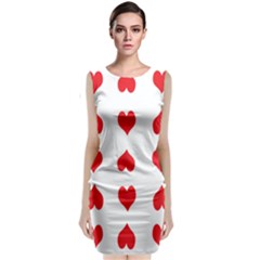 Heart Red Love Valentines Day Classic Sleeveless Midi Dress by Bajindul