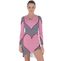 Heart Stripes Symbol Striped Asymmetric Cut-Out Shift Dress View1