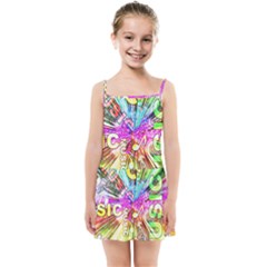 Music Abstract Sound Colorful Kids  Summer Sun Dress by Bajindul