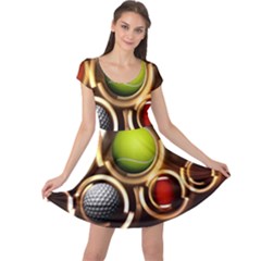 Sport Ball Tennis Golf Football Cap Sleeve Dress by Bajindul