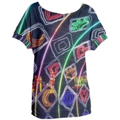 Dragon Lights Women s Oversized Tee by Riverwoman