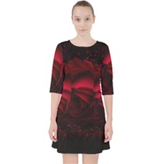 Rose Art Beautiful Beauty Bloom Pocket Dress by Pakrebo