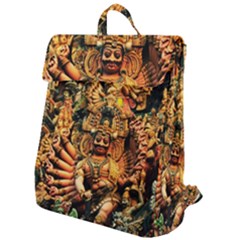 Sculpture Art Temple Tower Flap Top Backpack by Pakrebo