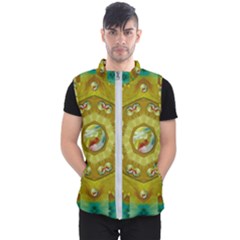 Mandala In Peace And Feathers Men s Puffer Vest by pepitasart