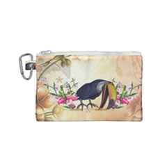 Funny Coutan With Flowers Canvas Cosmetic Bag (small) by FantasyWorld7