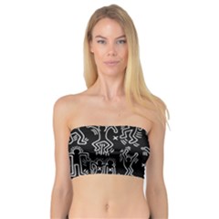 Doodle Pattern Bandeau Top by Valentinaart