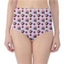 Doll And Cherries Pattern Classic High-Waist Bikini Bottoms View1