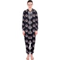 Kawaii Dougnut Black Pattern Hooded Jumpsuit (Ladies)  View1