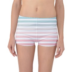 Horizontal Pinstripes In Soft Colors Boyleg Bikini Bottoms by shawlin