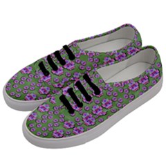 Fantasy Flowers Dancing In The Green Spring Men s Classic Low Top Sneakers by pepitasart