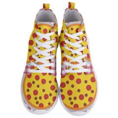 Pizza Table Pepperoni Sausage Copy Men s Lightweight High Top Sneakers by Nexatart