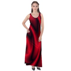 Background Red Color Swirl Sleeveless Velour Maxi Dress by Nexatart