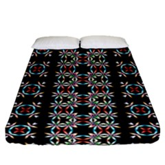 Pattern Black Background Texture Fitted Sheet (queen Size) by Nexatart