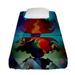 Background Sci Fi Fantasy Colorful Fitted Sheet (single Size) by Nexatart