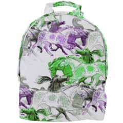 Horse Animal World Green Mini Full Print Backpack by BangZart