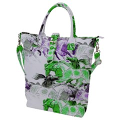 Horse Animal World Green Buckle Top Tote Bag by BangZart