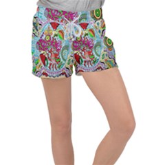 Supersonic Volcanic Splash Women s Velour Lounge Shorts by chellerayartisans