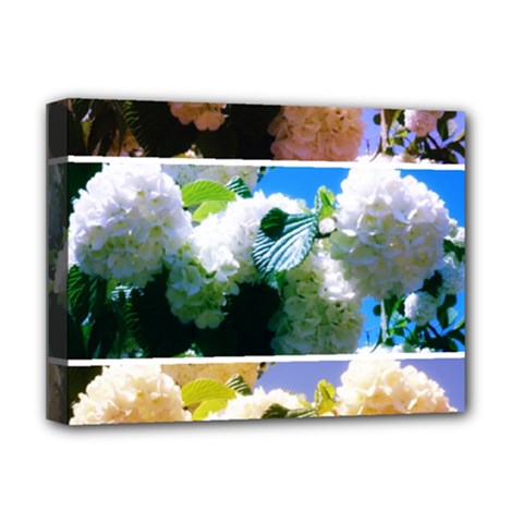 Snowball Branch Collage (i) Deluxe Canvas 16  X 12  (stretched)  by okhismakingart