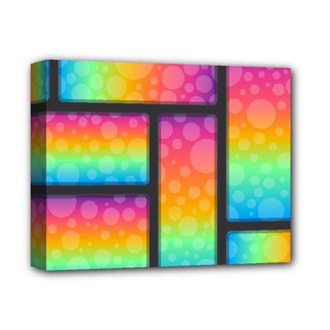 Background Colorful Abstract Deluxe Canvas 14  X 11  (stretched) by Pakrebo