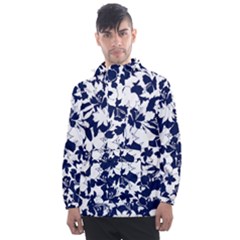 Flowers Garden Textiles Fabric Men s Front Pocket Pullover Windbreaker by Pakrebo