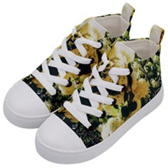 Yellow Snowballs Kids  Mid-top Canvas Sneakers by okhismakingart