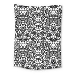 Lace Seamless Pattern With Flowers Medium Tapestry by Sobalvarro