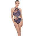 Paisley Halter Side Cut Swimsuit View1