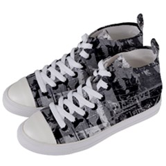 Urban Graffiti Women s Mid-top Canvas Sneakers by ArtistRoseanneJones