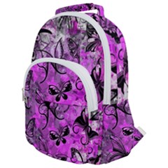 Butterfly Graffiti Rounded Multi Pocket Backpack by ArtistRoseanneJones