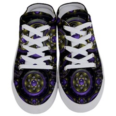 Fractal Sparkling Purple Abstract Half Slippers by Pakrebo