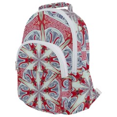 Kaleidoscope Background Bottles Rounded Multi Pocket Backpack by Pakrebo