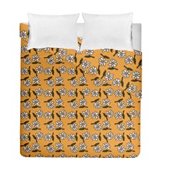 Daisy Orange Duvet Cover Double Side (full/ Double Size) by snowwhitegirl