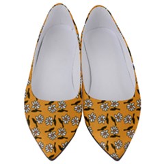 Daisy Orange Women s Low Heels by snowwhitegirl