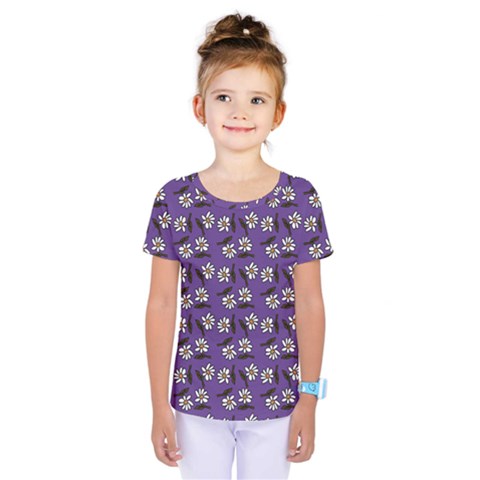 Daisy Purple Kids  One Piece Tee by snowwhitegirl