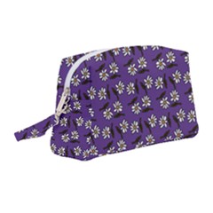 Daisy Purple Wristlet Pouch Bag (medium) by snowwhitegirl