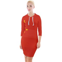 China Flag Quarter Sleeve Hood Bodycon Dress by FlagGallery