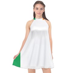 Ireland Flag Irish Flag Halter Neckline Chiffon Dress  by FlagGallery