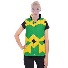 Jamaica Flag Women s Button Up Vest by FlagGallery