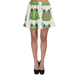 Kawaii Frog Rainy Season Japanese Skater Skirt by Pakrebo