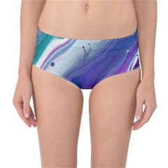 Color Acrylic Paint Art Painting Mid-waist Bikini Bottoms by Pakrebo