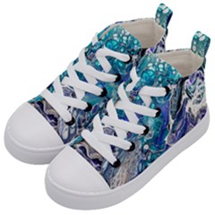 Paint Acrylic Paint Art Colorful Kids  Mid-top Canvas Sneakers by Pakrebo