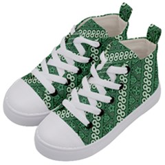 Batik Pattern Java Indonesia Kids  Mid-top Canvas Sneakers by Pakrebo